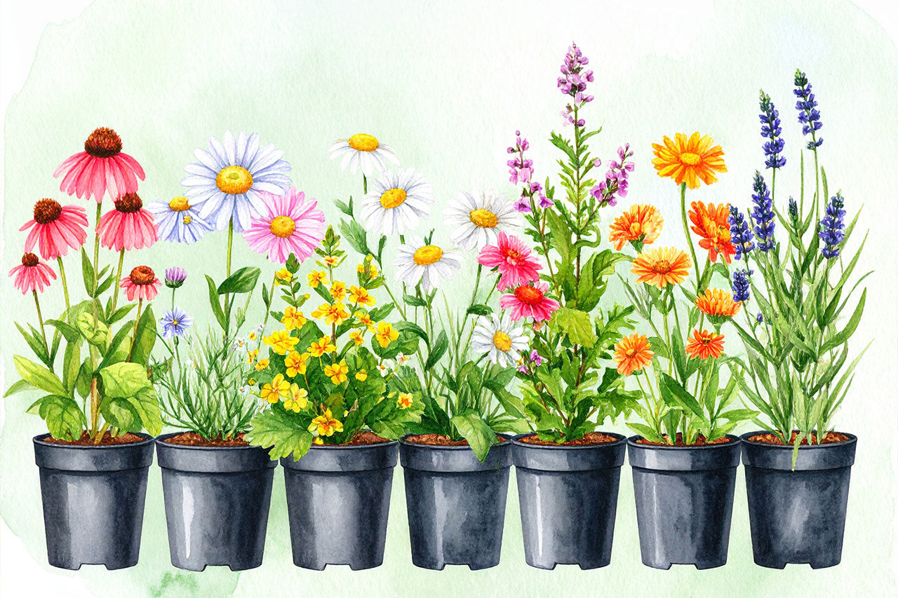 9cm/1L perennials -  £2.75 each Buy 4 for £10