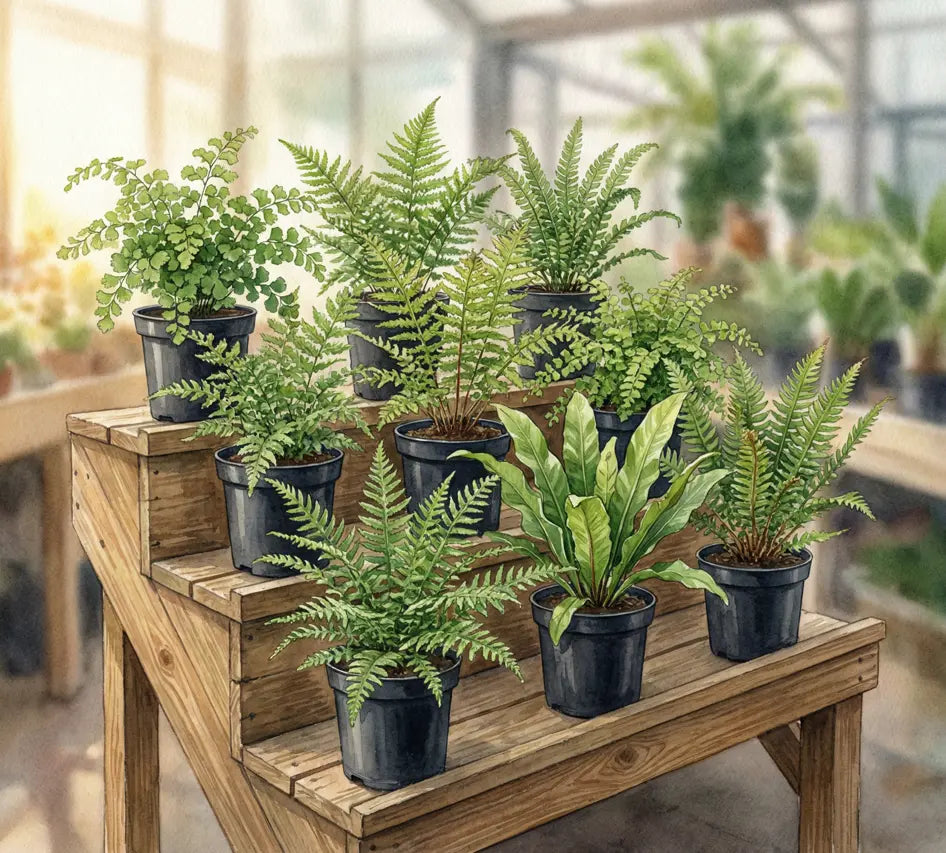 1 Litre Ferns £4.50 each any 3 for £12.50