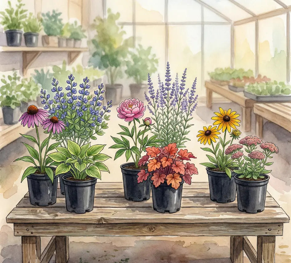 9cm, 10.5cm and 1L Premium Perennials — £4.00 each | Any 3 for £11.00